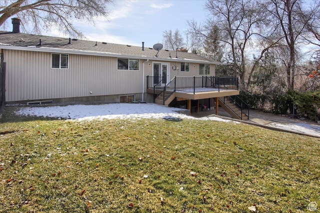 4698 Porter Ave, South Ogden, UT 84403 - rear view of property with a yard and a deck