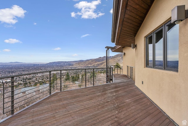 4552 S Zarahemla Dr E, Salt Lake City, UT 84124 - wooden deck with a mountain view