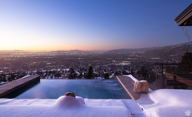 4552 S Zarahemla Dr E, Salt Lake City, UT 84124 - view of swimming pool with a mountain view