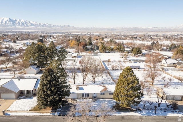 2243 N 1400 E, North Logan, UT 84341 - snowy aerial view with a mountain view