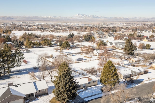 2243 N 1400 E, North Logan, UT 84341 - snowy aerial view featuring a mountain view