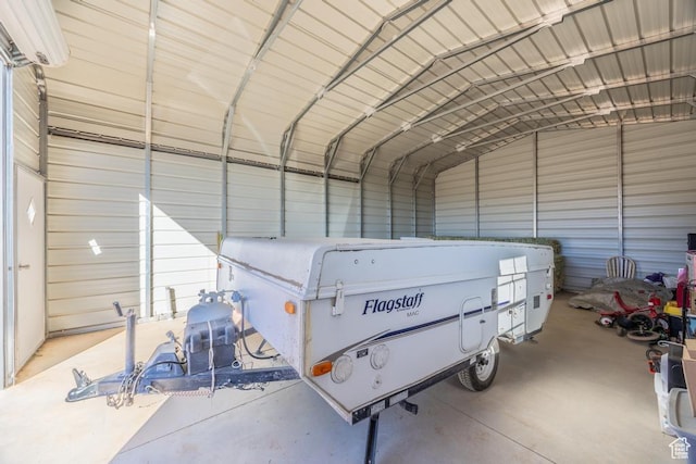 garage with a carport