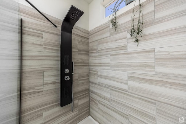 room details featuring tiled shower