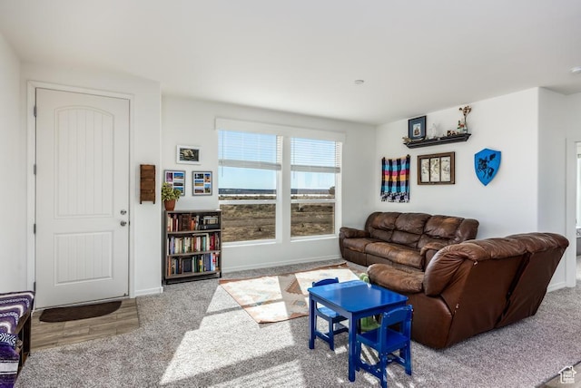 view of carpeted living room