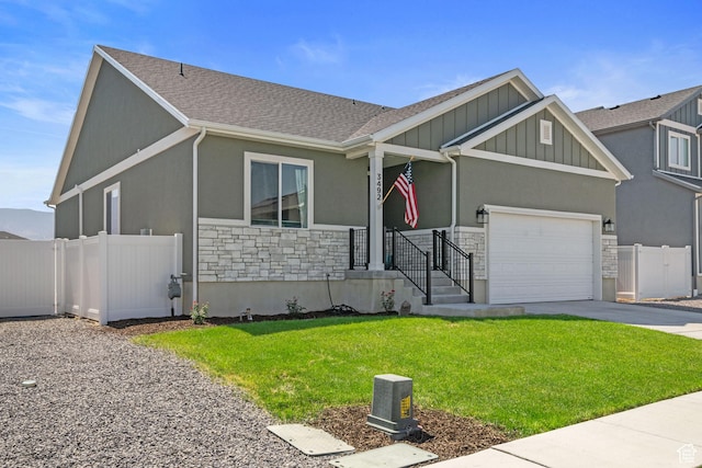 3492 N Delta St, Eagle Mountain, UT 84005 - view of front of property with a garage and a front yard