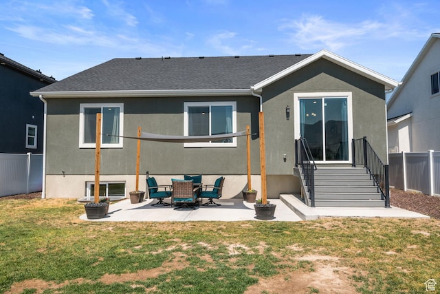 3492 N Delta St, Eagle Mountain, UT 84005 - back of house featuring a patio area and a yard