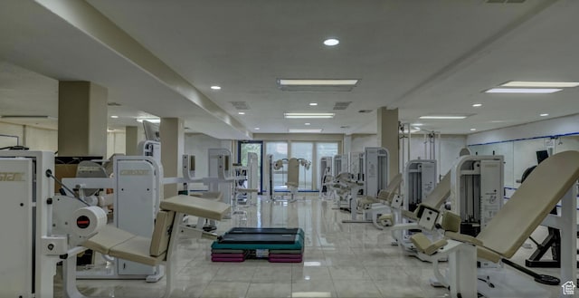 view of exercise room