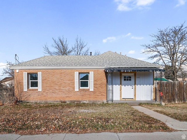 view of front of home