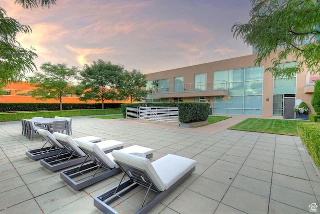 268 S State St E Unit 418, Salt Lake City, UT 84111 - view of patio terrace at dusk