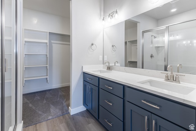 3786 S 4250 W Unit 425, West Haven, UT 84401 - full bath featuring a walk in closet, a shower stall, double vanity, and a sink