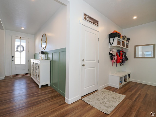 1766 E Johnstown Rd N Unit 710, Eagle Mountain, UT 84005 - foyer entrance featuring recessed lighting and dark wood-type flooring