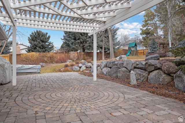 1790 N 120 E, Orem, UT 84057 - view of patio with a pergola and a playground
