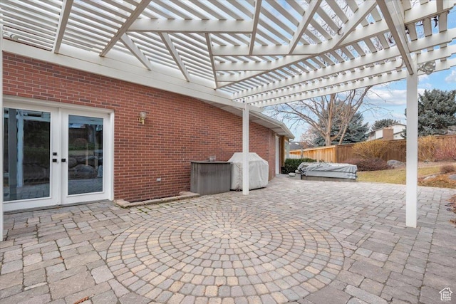 1790 N 120 E, Orem, UT 84057 - view of patio / terrace with french doors, a grill, a jacuzzi, and a pergola