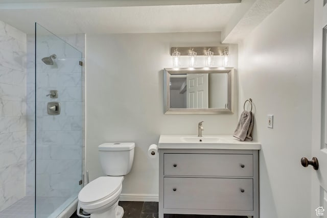 499 N 200 W Unit 19, Bountiful, UT 84010 - bathroom featuring toilet, vanity, and a tile shower