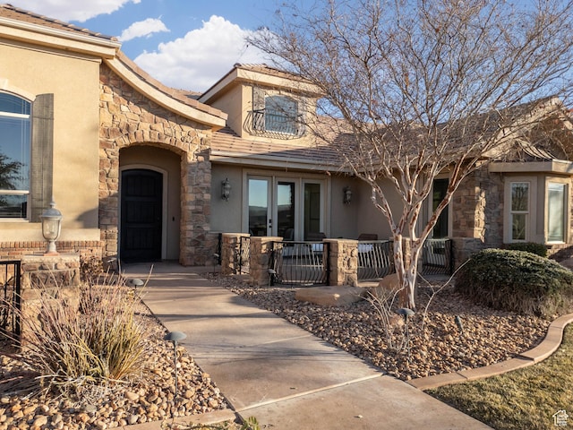 1783 N Firerock Cir, Washington, UT 84780 - view of front of property with french doors