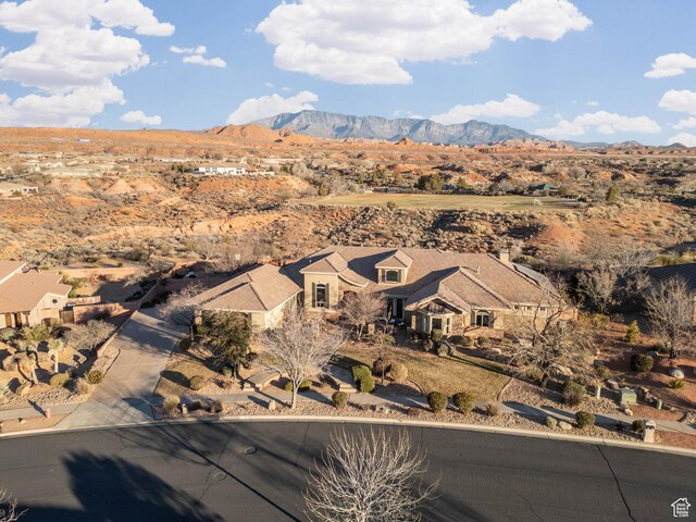 1783 N Firerock Cir, Washington, UT 84780 - birds eye view of property featuring a mountain view