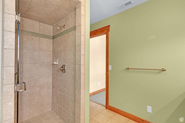 315 S Bear Lake Blvd, Garden City, UT 84028 - full bath featuring a stall shower, tile patterned floors, and baseboards