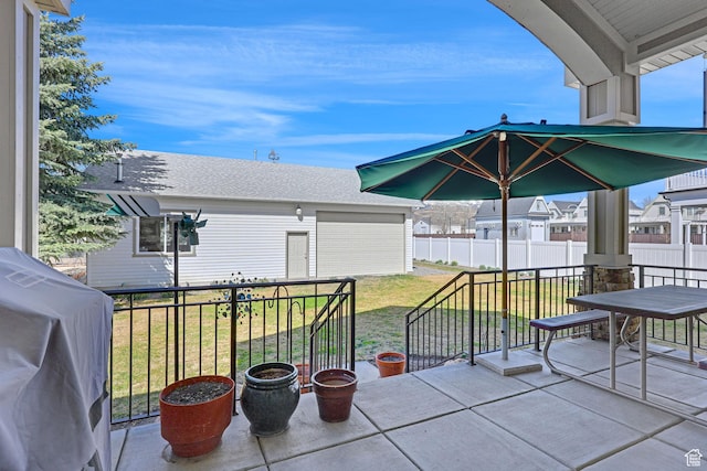 315 S Bear Lake Blvd, Garden City, UT 84028 - view of patio featuring a grill and an outdoor structure