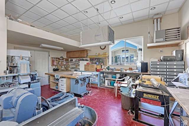 315 S Bear Lake Blvd, Garden City, UT 84028 - miscellaneous room with a paneled ceiling and concrete floors