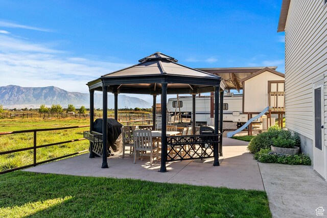712 S 6150 W, Ogden, UT 84404 - view of patio with a mountain view, a gazebo, and a grill