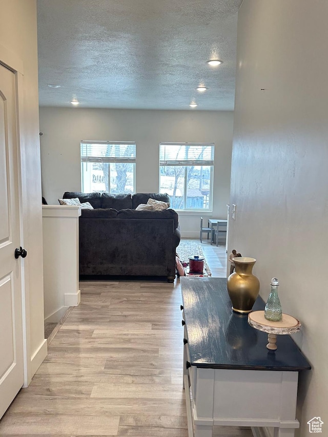 3 W 825 S, Willard, UT 84340 - hallway with a textured ceiling, light wood-type flooring, and recessed lighting
