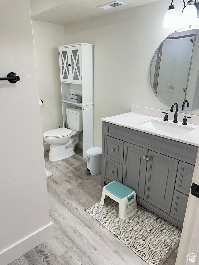 3 W 825 S, Willard, UT 84340 - bathroom featuring wood finished floors, toilet, and vanity