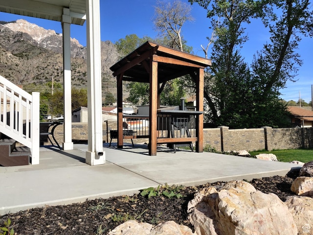 3 W 825 S, Willard, UT 84340 - view of patio featuring a gazebo and a mountain view