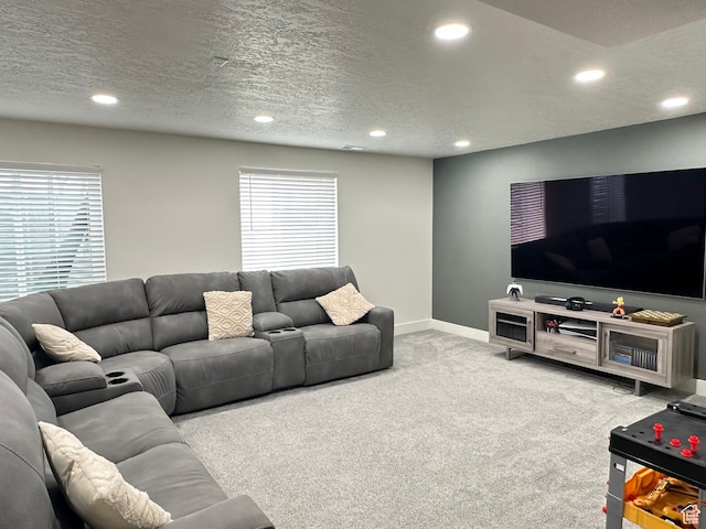 3 W 825 S, Willard, UT 84340 - carpeted living area featuring recessed lighting, baseboards, and a textured ceiling