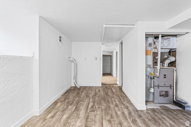 789 27th St, Ogden, UT 84403 - hall with hardwood / wood-style flooring and a textured ceiling