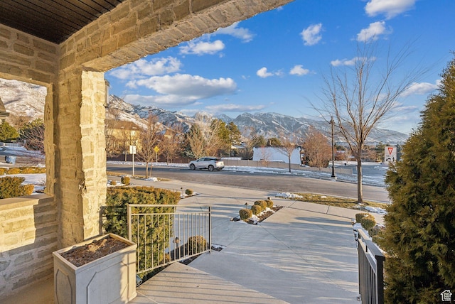 2905 E Denmark Dr, Cottonwood Heights, UT 84121 - exterior space with a mountain view and a porch