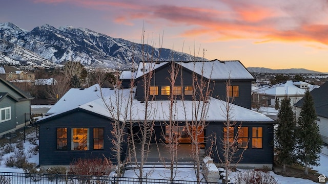 2905 E Denmark Dr, Cottonwood Heights, UT 84121 - view of front of home with a mountain view and fence