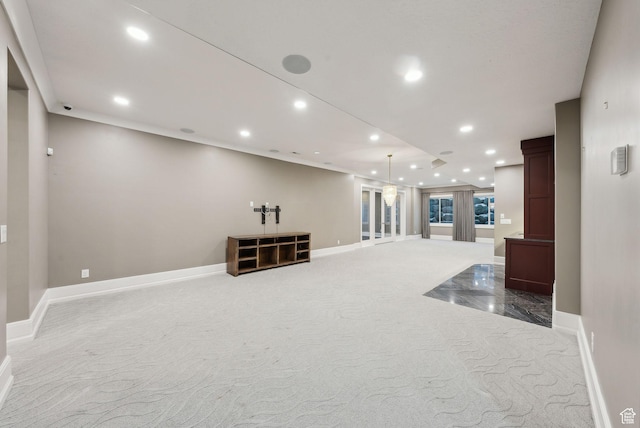 2905 E Denmark Dr, Cottonwood Heights, UT 84121 - interior space featuring baseboards, recessed lighting, and carpet floors