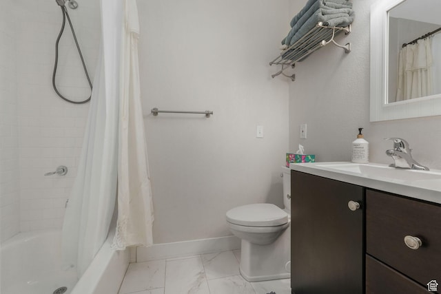 3655 E Oak Rim Way, Millcreek, UT 84109 - full bathroom with vanity, shower / tub combo, and toilet