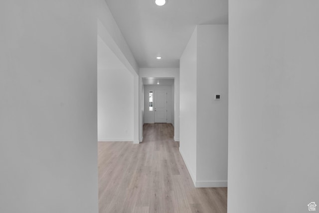 1162 N 375th St W Unit 22, Harrisville, UT 84404 - hallway with light wood-style flooring, recessed lighting, and baseboards