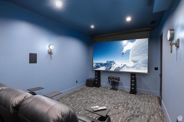 2066 E Oquirrh Mountain Cir, Heber City, UT 84032 - home theater room featuring recessed lighting and baseboards