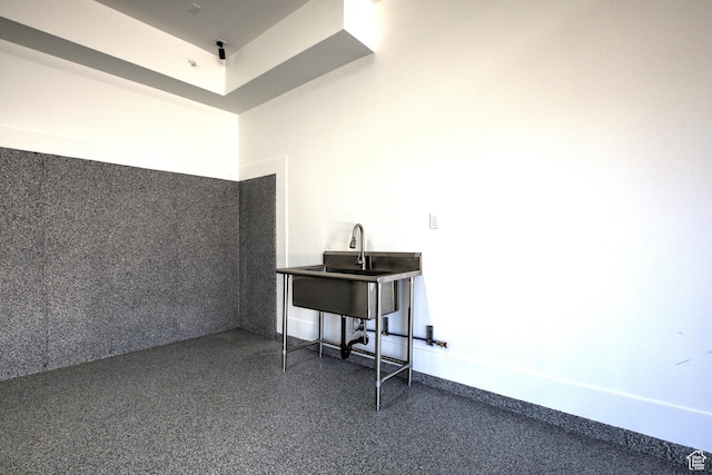 2066 E Oquirrh Mountain Cir, Heber City, UT 84032 - interior space featuring baseboards and speckled floor