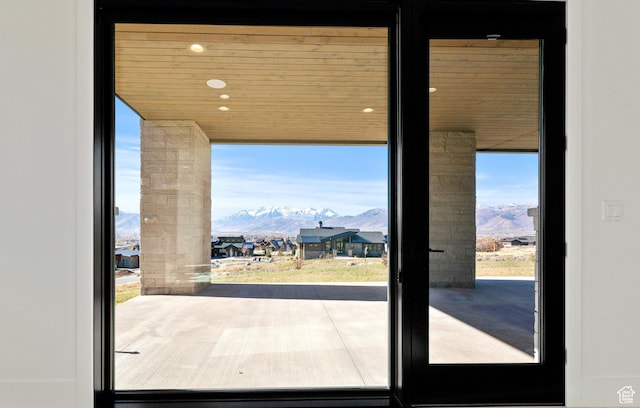 2066 E Oquirrh Mountain Cir, Heber City, UT 84032 - view of patio / terrace featuring a mountain view