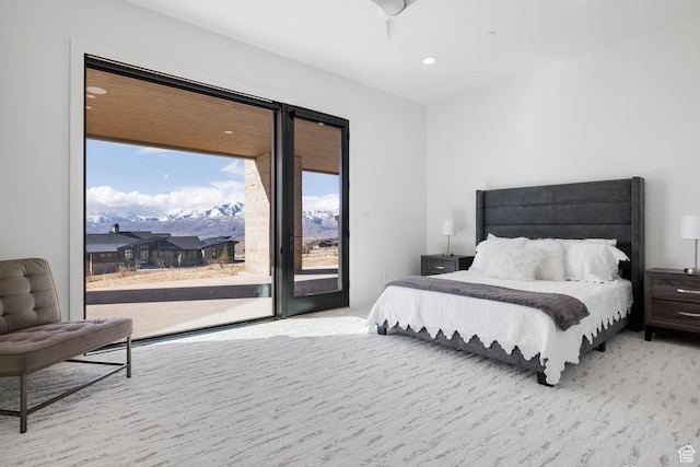2066 E Oquirrh Mountain Cir, Heber City, UT 84032 - bedroom with access to exterior and recessed lighting