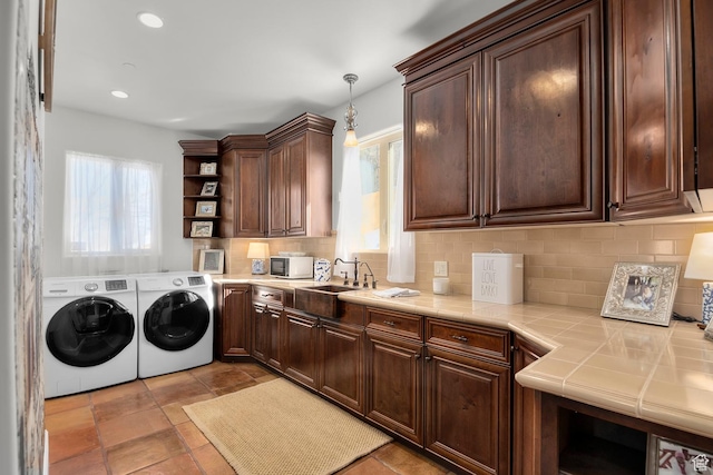 1190 S Eaglenest Dr, Woodland Hills, UT 84653 - laundry room featuring washer and clothes dryer and recessed lighting