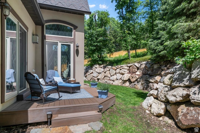 1190 S Eaglenest Dr, Woodland Hills, UT 84653 - view of wooden deck