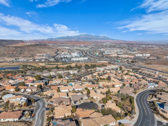 235 W Golden Eagle Cir, St George, UT 84770 - drone / aerial view with a mountain view