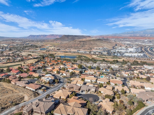 235 W Golden Eagle Cir, St George, UT 84770 - birds eye view of property featuring a mountain view