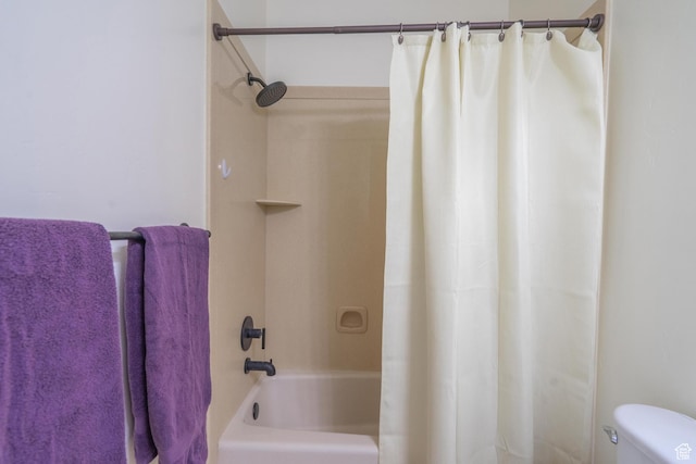205 E Gold Bullion Way, Washington, UT 84780 - bathroom with shower / bathtub combination with curtain and toilet