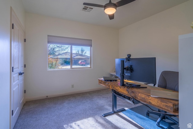 205 E Gold Bullion Way, Washington, UT 84780 - office area featuring ceiling fan and carpet