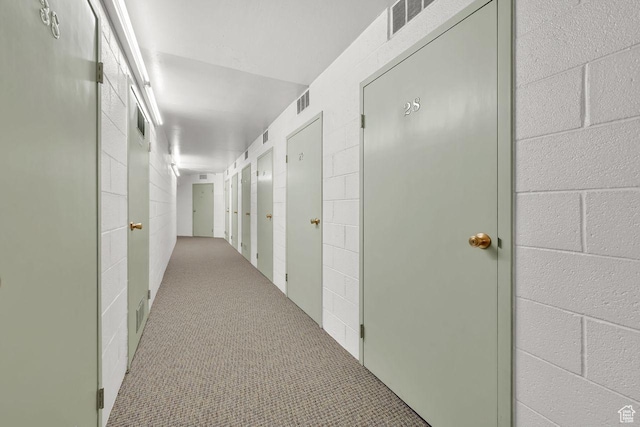 hall with carpet
