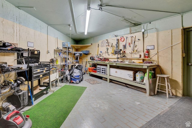 view of storage area