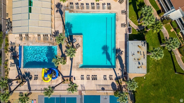 birds eye view of property
