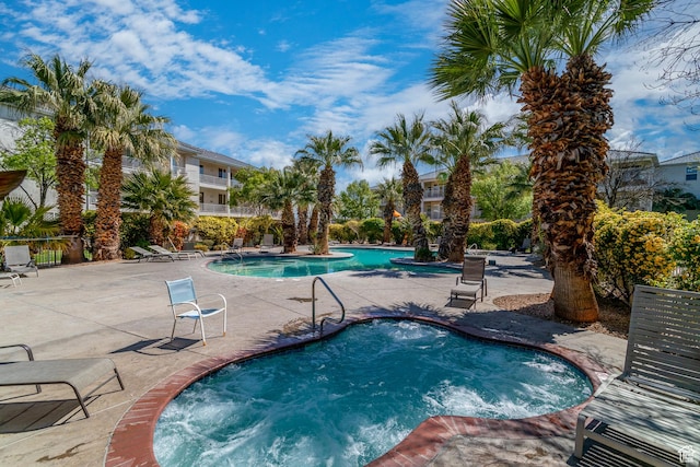 view of pool with a patio area