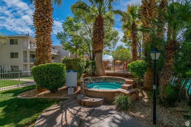 view of pool featuring a community hot tub