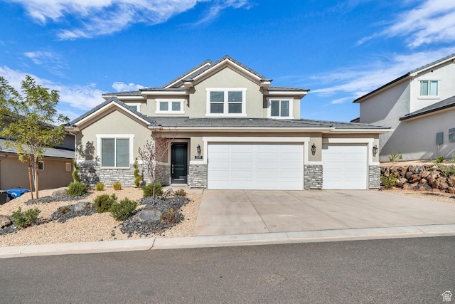 view of front of home featuring a garage